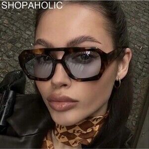Square Vintage Sunglasses Woman Brand Designer Big Frame Sun Glasses Female Fash